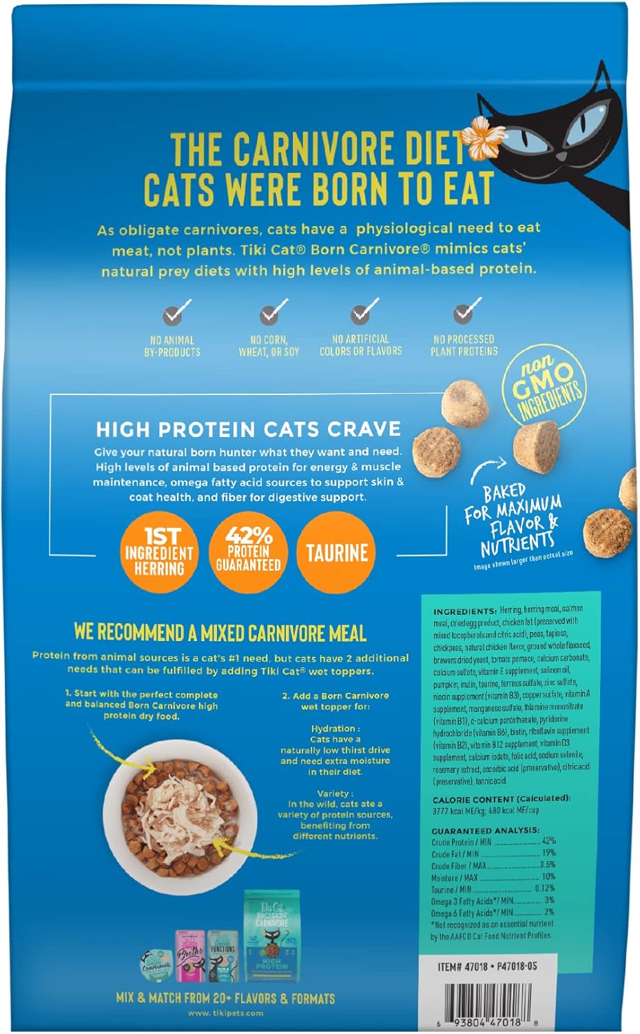 Cat Born Carnivore High Protein Dry Cat Food, Herring & Salmon Meal