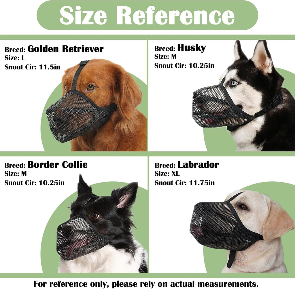 Dog Muzzle, Soft Mesh Muzzle for Small Medium Large Dogs Anti Bite Scavenging, Breathable Adjustable Mouth Guard for German Shepherd Labrador Golden Retriever in Grooming Walking Vet Visits