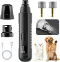 2026 New Silent Groom Pro Dog Nail Grinder, 5-Speed Dog Nail Grinder with Led Light, 40 db Quiet Painless Paws Grooming for Small Medium Large Dogs, USB Rechargeable Black