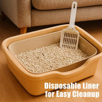 Disposable Litter Boxes for Cats, 6 Pack Cat Litter Trays for Travel, Temporary Use, or Liner – Leak-Proof, Eco-Friendly, Easy Clean-Up