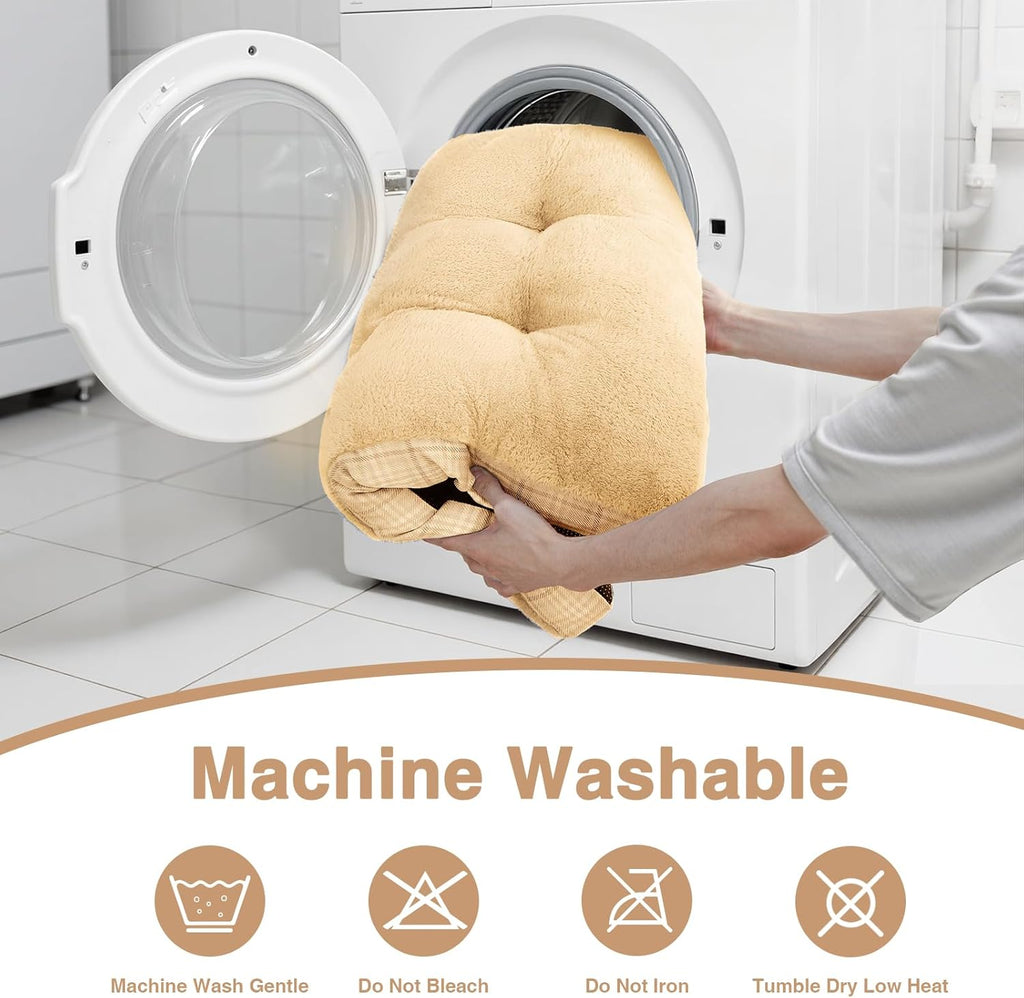 Washable L Dog Bed for Large Dogs with Anti-Slip Bottom, Premium Foam Pet Pad for Crate for Large Medium Small Sized Puppies