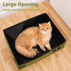 Portable Foldable Cat Litter Box - Waterproof, Leak-Proof for Outdoor Camping, Hotel Stays, Road Trips - Travel Essentials for Cats & Kittens