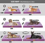Orthopedic Dog Bed Waterproof Soft Comfortable Egg Crate Foam Large Pet Beds Crate Mat with Removable Washable Cover and Nonskid Bottom,(Purple)