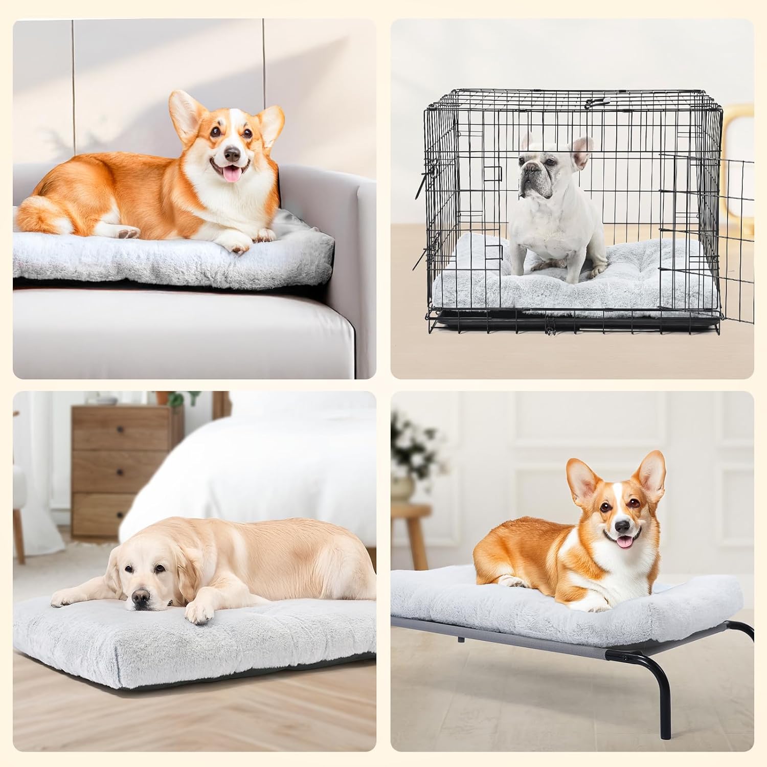 Extra Small Dog Bed for Crate, Washable Small Dog Mat for Pet Kennel, Anti-Slip