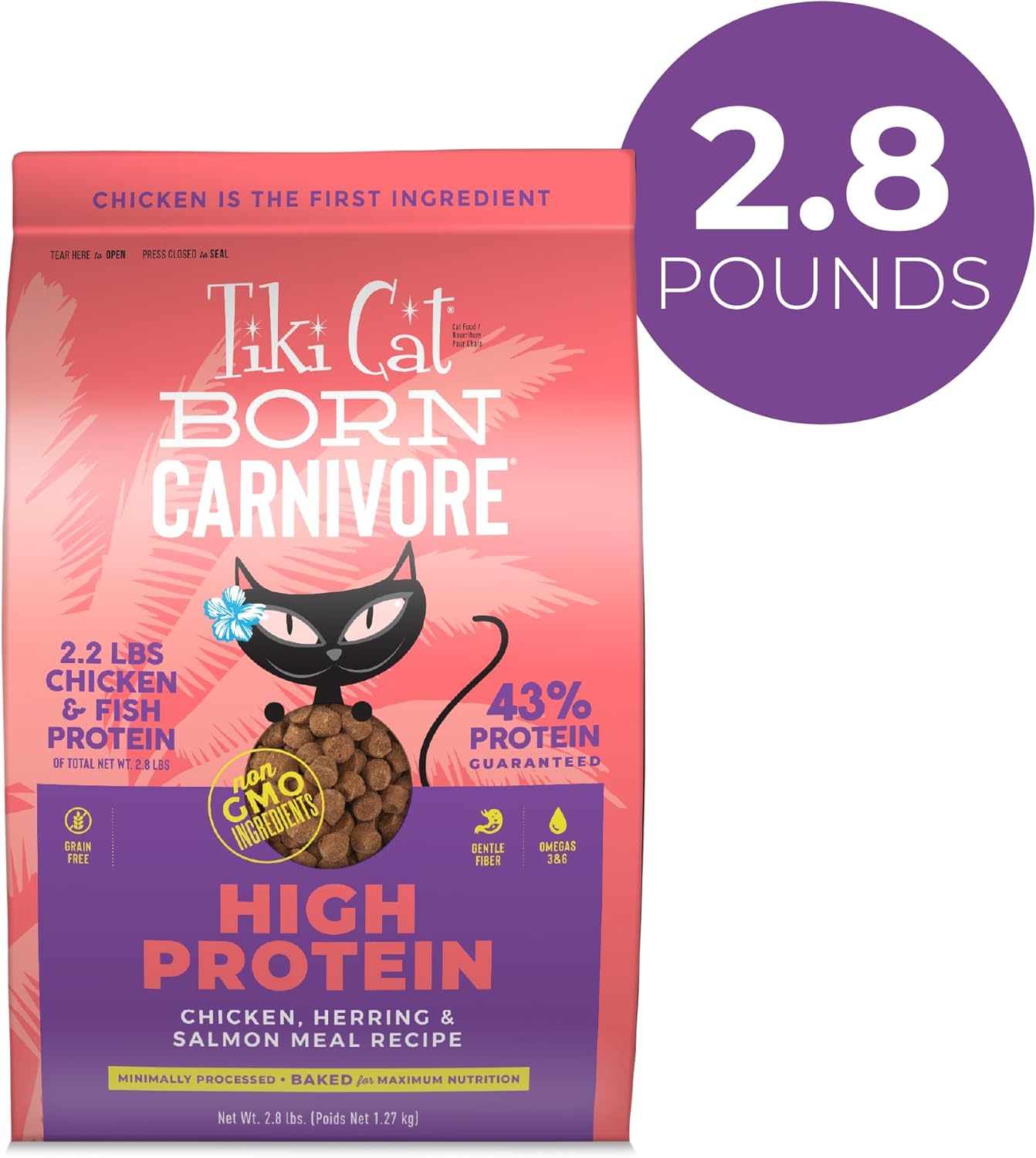 Cat Born Carnivore High Protein Dry Cat Food, Chicken Herring & Salmon Meal