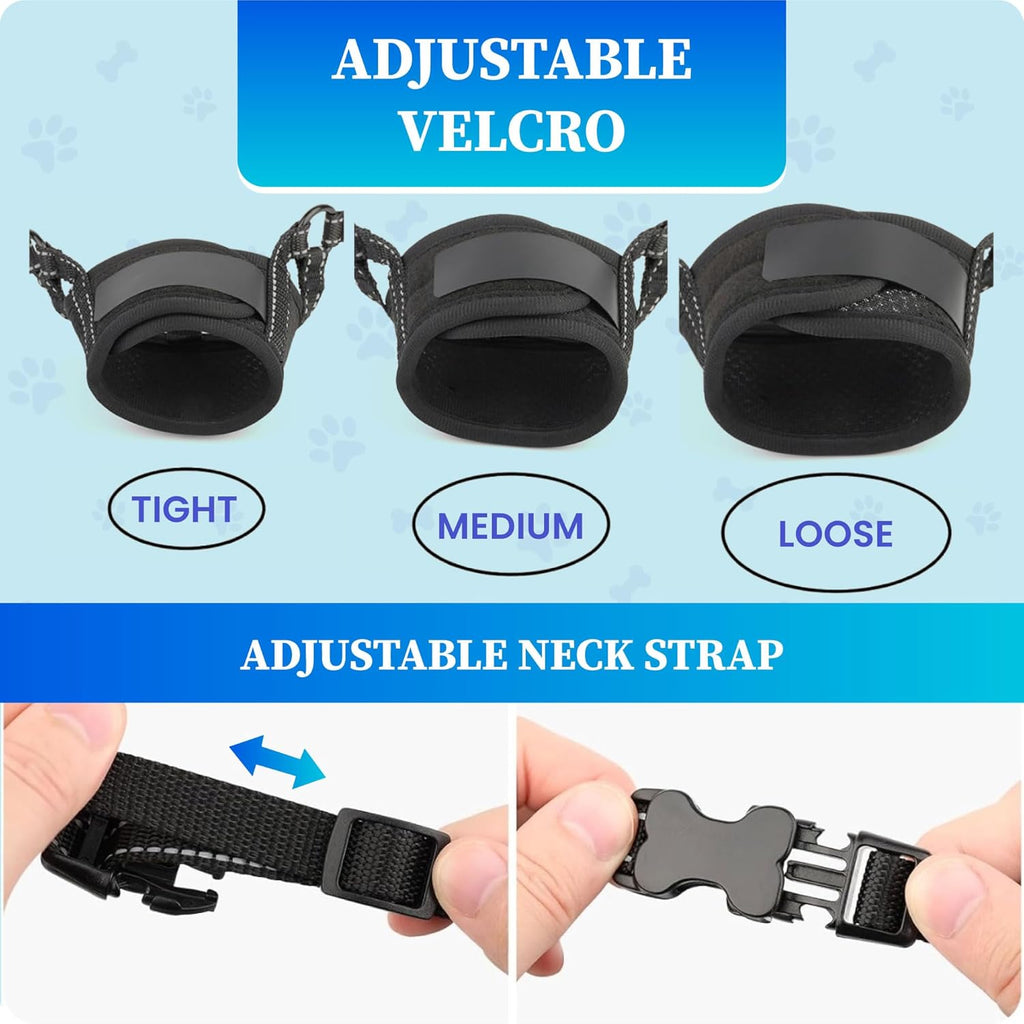 Dog Muzzle for Large Dogs - Soft Breathable Muzzle for Large Sized Dog with Air Mesh | Adjustable Mussels for Dogs Grooming | Muzzles to Prevent Biting Barking Chewing Allows Panting Drinking