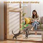 Interactive Cat Toys for Indoor Cats: Automatic Flying Bird Feather Wand Chase Exercise Enrichment Stimulation, USB Rechargeable Durable Safe Hanging Toy for Bored Kittens Adult Multi Cat Households