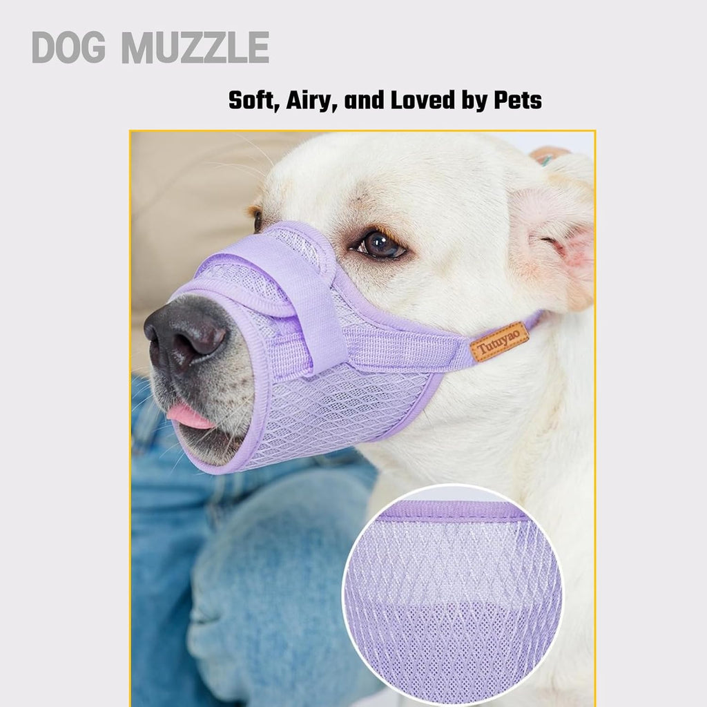 Soft Dog Muzzle – Adjustable Breathable Mesh Muzzle for Small, Medium & Large Dogs, Anti-Bite & Anti-Bark Pet Mouth Cover for Grooming, Training & Vet Visits (XL)
