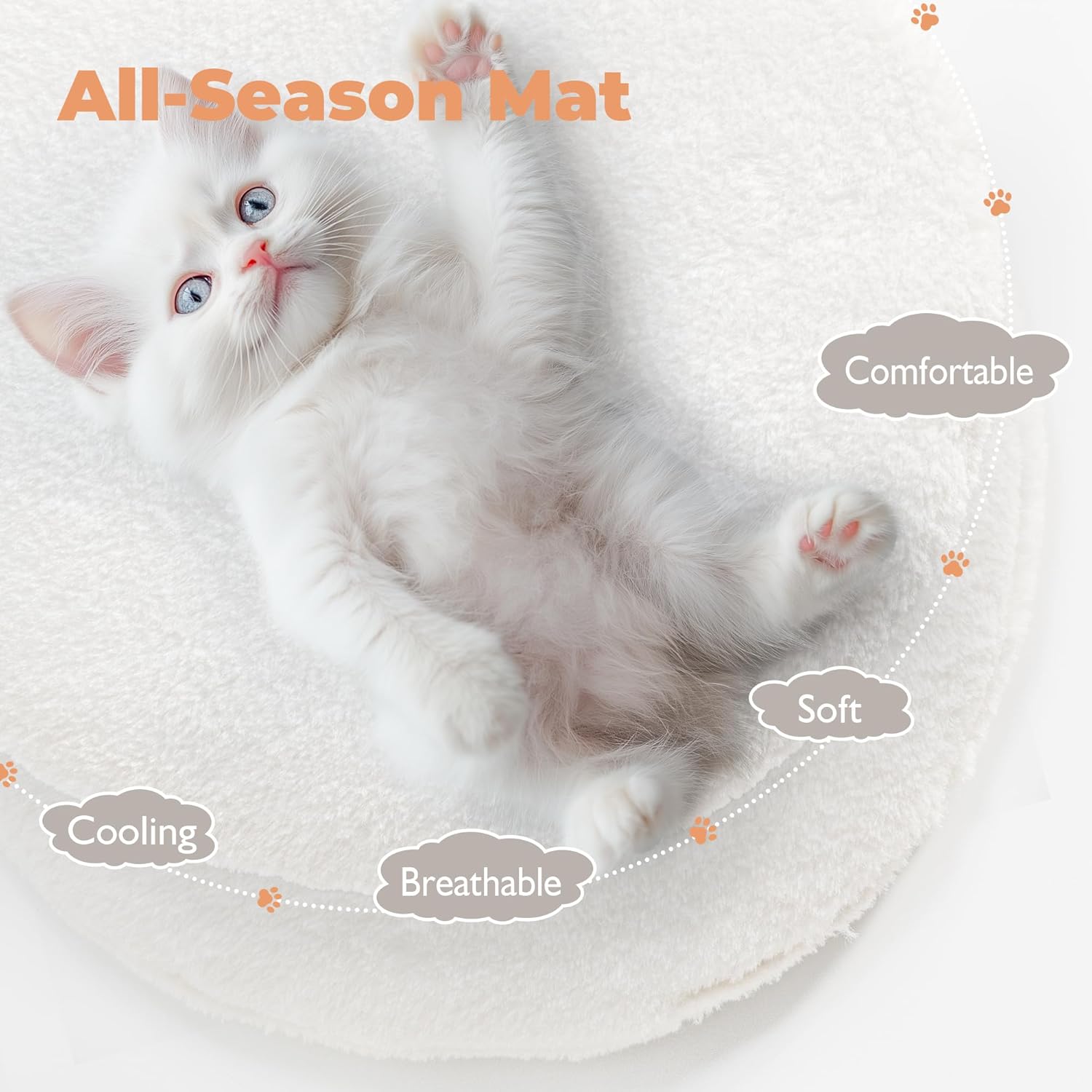 Modern Cat Tree, Wood Cat Tree Tower for Small Cats, Luxury Cat Condo with Scratching Posts and Flower Platforms, Cat Furniture