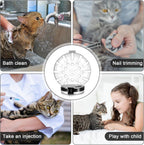 Cat Muzzle for Grooming Adjustable Hood Transparent Cats Helmet Anti Bite Muzzles Prevent from Cats Biting Scratching, Breathable Cat Bubble Muzzle for Nail Trimming Shaving and Bathing