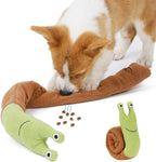 Pet snail molar dog plush toys, dog sniffing training plush toys, interactive educational IQ screaming toys, plush toys for pet activities to relieve stress, suitable for large, medium and small dogs