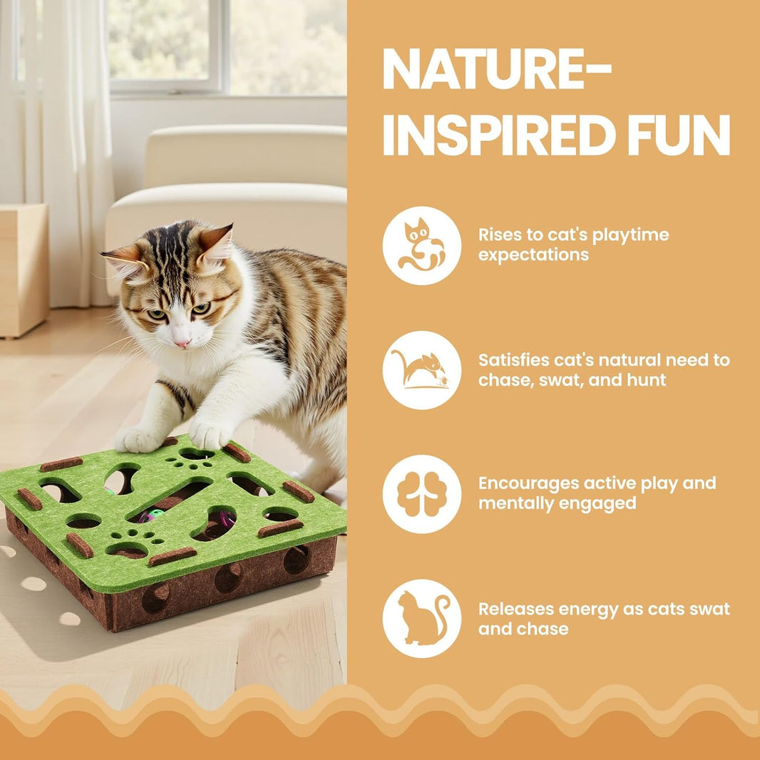 Felt Maze Puzzle Box for Cats