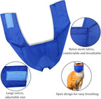 3 Pieces Cat Muzzles Breathable Mesh Muzzles Cat Grooming Restraint Bags with Muzzle Anti Bite Anti Meow for Prevent Cats from Biting Grooming and Nail Trimming