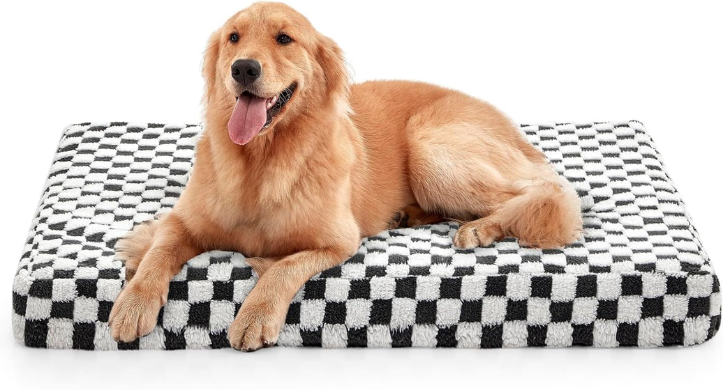 Orthopedic Egg-Crate Dog Bed with Washable Cover (Black)