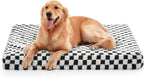 Dog Bed for Medium Dogs, Large Orthopedic Dog Bed with Removable Washable Cover, Cute Modern Plush & Memory Egg Crate Foam Dog Bed(Black))