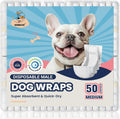 Disposable Dog Diapers Male M, Breathable Male Dog Wraps with Color Change Strip, Durable Belly Bands for Male Dogs Medium Breeds