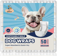 Disposable Male Dog Diapers – Breathable Belly Bands (Medium)