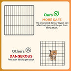 Cat Cage, 4-Tier DIY Cat Enclosures Catio, Cat Playpen Indoor & Outdoor with Hammock, Detachable Metal Wire Kennel Cats Crate, 2x2x4 Exercise Place for 1-3 Cats/Kitten