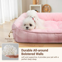 Orthopedic Cuddler Bed for Dogs & Cats (Pink)