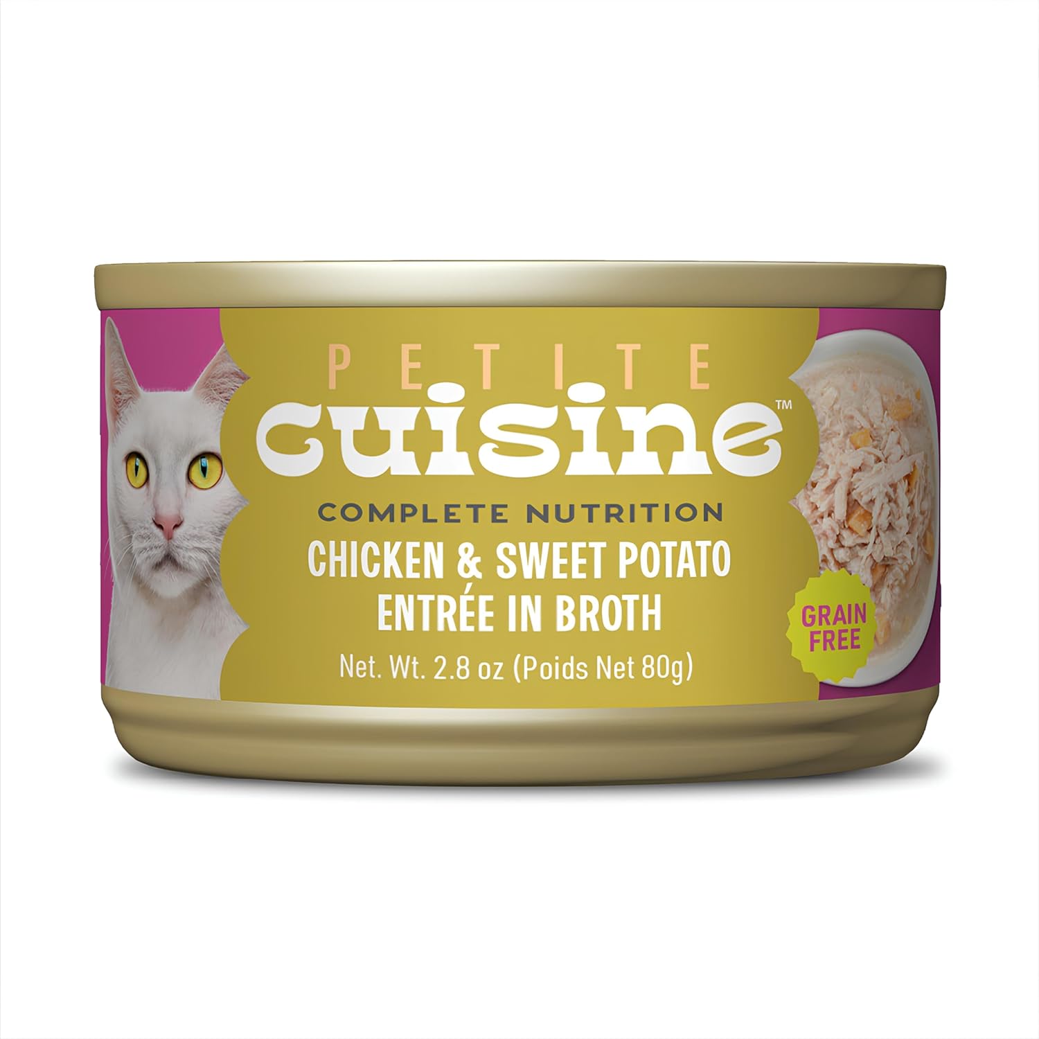 Whole Foods Wet Cat Food, Chicken & Sweet Potato Entree in Broth, 2.8 oz. Can (24 Count)