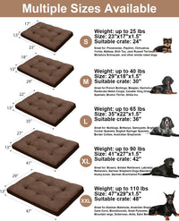 Washable Dog Crate Pad (Brown)