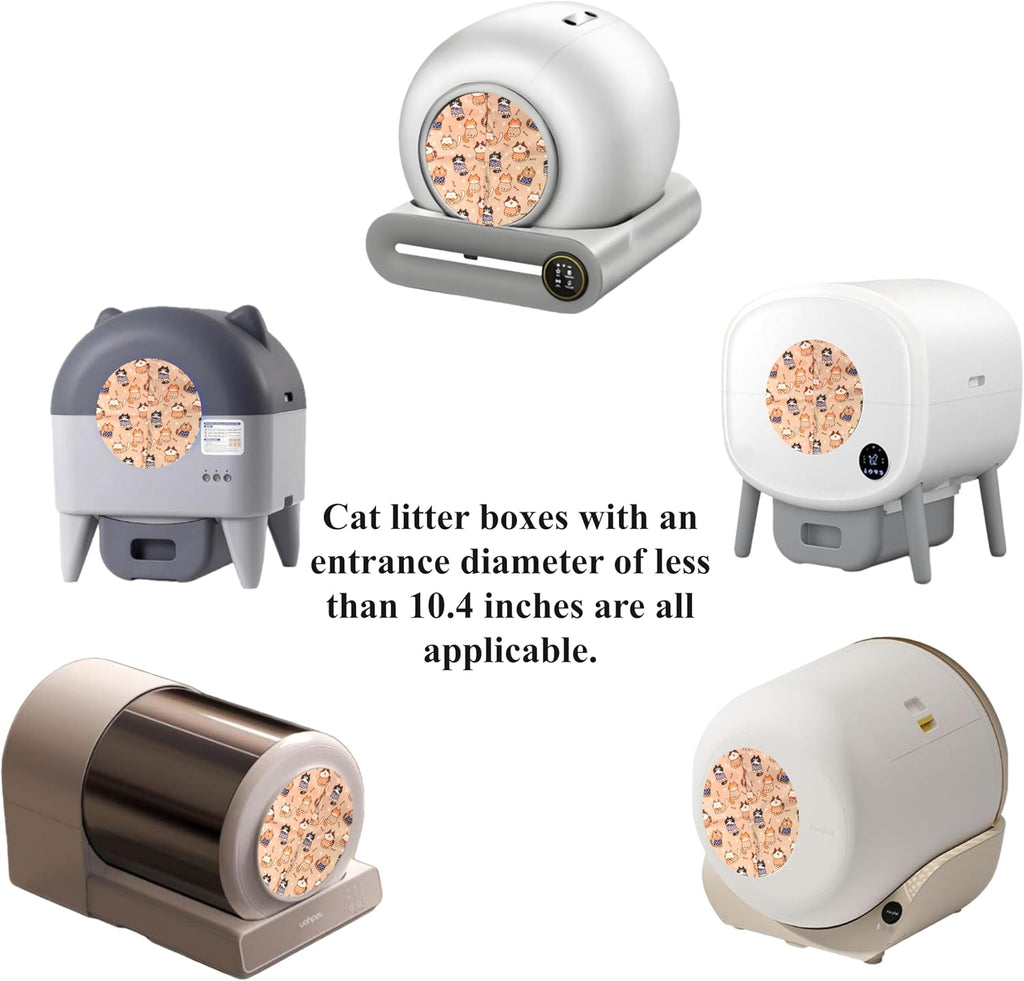 Litter Box Odor Dust-Proof Door Curtain Matching for Self Automatic Litter Box Thick Waterproof and Scratch-Resistant Fabric, Magnetic Closure, and Hook-and-Loop Fastening