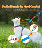 Cat Harness and Leash Set, 3-in-1 Adjustable & Lightweight, Escape-Proof, Comfortable Soft Kitten Harness for Large Cats, Safe, Easy to Wear, Outdoor Walking Travel