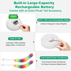 Interactive Cat Toys for Indoor Cats,[Newly Upgraded] Rechargeable Touch Activated Hide and Seek Kitten Toys for Bored Indoor Adult Cats with Fluttering (Green)