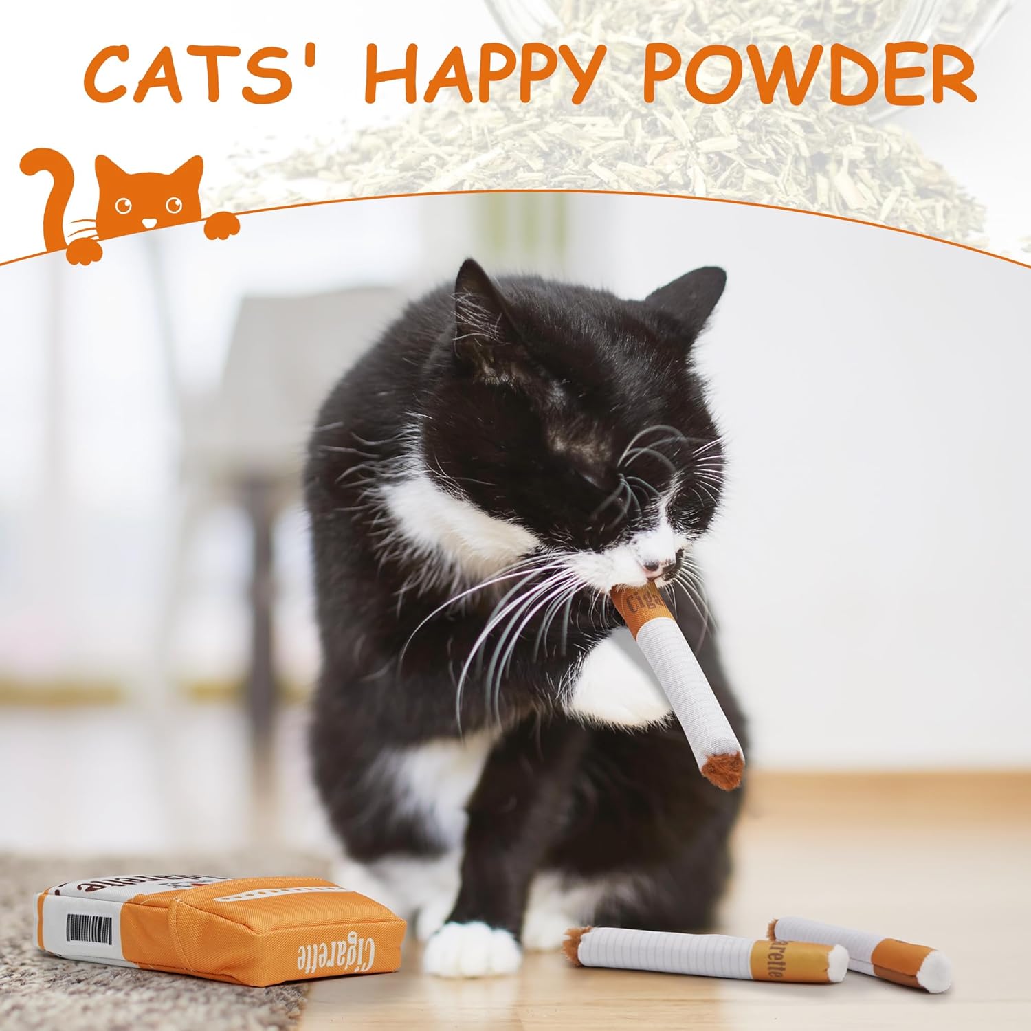 3 Pack Catnip Toys for Cats, Funny Cat Toys Filled with 100% Pure Organic Catnip, Safe Kitten Teething Chew and Kicker Toys, Stress Relieving Fun for Indoor Cats,(yellow)