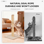 Inch Cat Scratching Post Cat Scratcher Natural Sisal Rope Scratch Post Kitten Trees with Hanging Ball for Indoor Cats,Beige