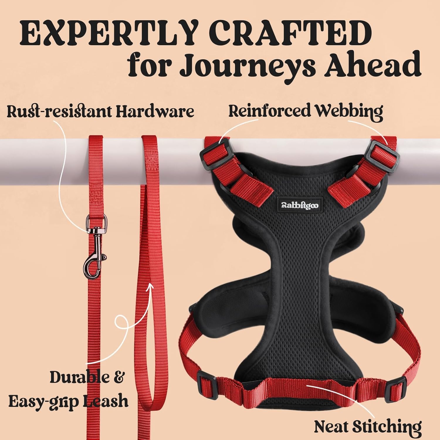 Cat Harness and Leash for Walking, Escape Proof Soft Adjustable Vest Harnesses for Cats, Easy Control Breathable Reflective Strips Jacket