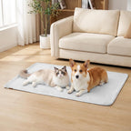 Cooling Blanket for Medium Dogs - Breathable Air-Core Fill Lightweight Pet Mat, Soft Cold Blanket Washable for Summer, Grey, 30"x40"