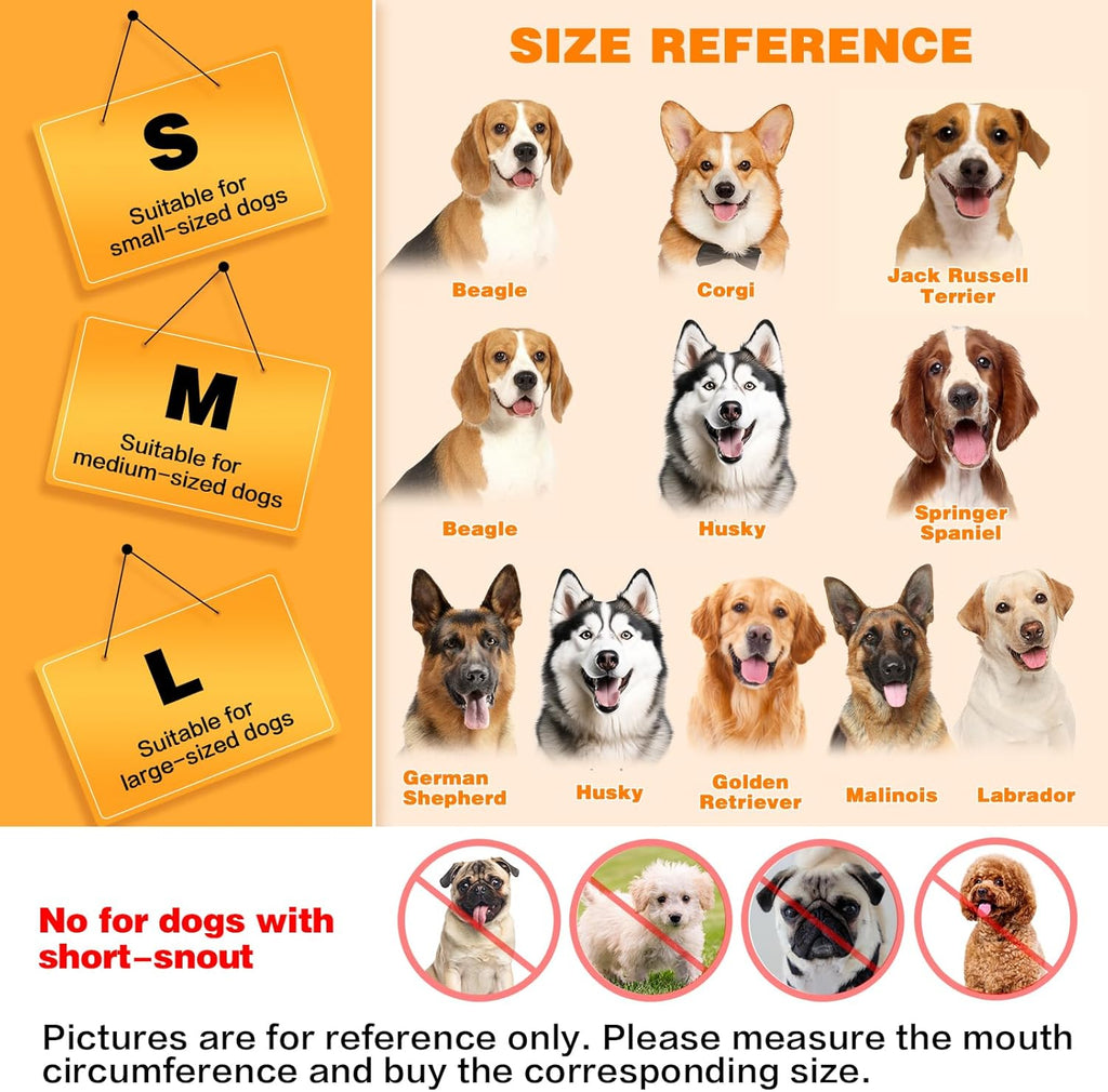 Dog Muzzle, Breathable Adjustable Soft Mesh Muzzle for Small Medium Large Dog Mouth Guard, to Prevent Biting, No Bark for Dogs Allow Panting Drinking