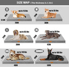 Orthopedic Dog Bed Waterproof Soft Comfortable Egg Crate Foam Large Pet Beds Crate Mat with Removable Washable Cover and Nonskid Bottom,(Grey)