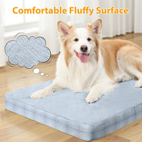 Washable Orthopedic Egg-Crate Dog Bed (Gray)