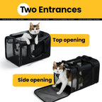 Cat Carrier Bag,Soft-Sided Pet Carriers for Dogs with 4-Sided Mesh,Airline Approved Cat Transport Carrier for Small&Medium Cats Kitten Puppy Up to 15Lb,Collapsible Cat Travel Carrier