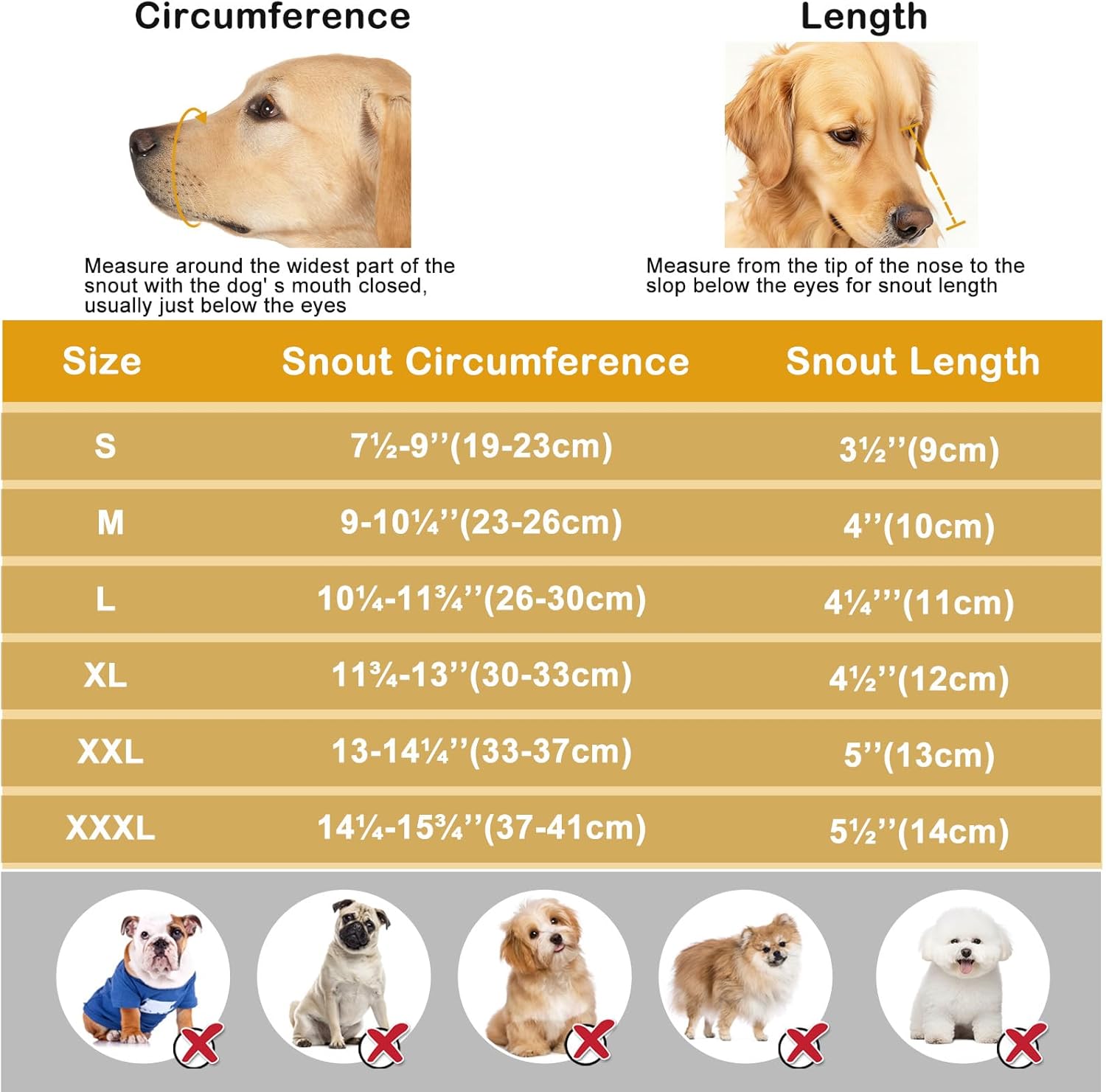 Dog Muzzle, Soft Breathable Dog Muzzles Suitable Dogs, Adjustable Basket Muzzles Prevents Chewing and Biting for Grooming Trimming Training