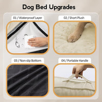 Waterproof Orthopedic Memory Foam Dog Bed (Beige)
