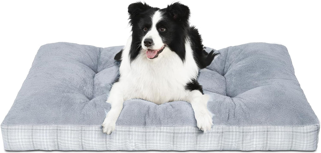Washable Foam Crate Pad for Dogs (Gray)