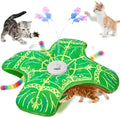 Interactive Cat Toys for Indoor Cats,[Newly Upgraded] Rechargeable Touch Activated Hide and Seek Kitten Toys for Bored Indoor Adult Cats with Fluttering (Green)