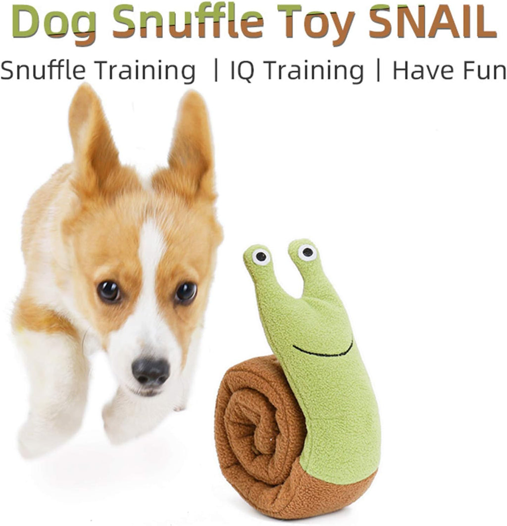 Pet snail molar dog plush toys, dog sniffing training plush toys, interactive educational IQ screaming toys, plush toys for pet activities to relieve stress, suitable for large, medium and small dogs