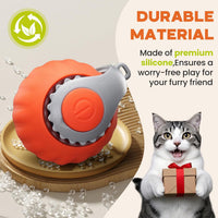 Automatic Rolling Cat Ball with Tail – Rechargeable, 2 Speeds