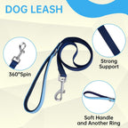 Dog Harness Leash and Collar Set, Soft Adjustable Dogs Vest Reflective and Comfortable Handle Blue Small