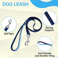 Reflective Dog Harness, Leash & Collar Set (Blue)