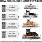 Dog Bed for Medium Dogs, Large Orthopedic Dog Bed with Removable Washable Cover, Cute Modern Plush & Memory Egg Crate Foam Dog Bed(Black))