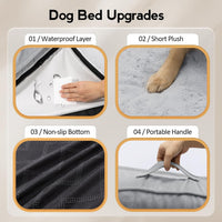 Waterproof Orthopedic Memory Foam Dog Bed (Gray)