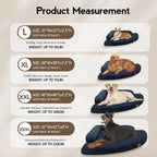 Large Dog Bed - Orthopedic Egg-Crate Memory Foam Dog Beds with Removable Washable Cover, Waterproof Pet Beds with Non-Slip Bottom(Navy Blue)