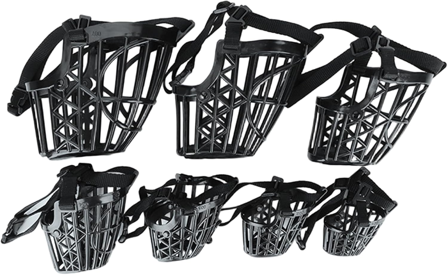 Dog Muzzles Anti Biting Adjustable Plastic Breathable Basket Muzzle Different Sizes for Small, Medium, Large & Extra Dogs