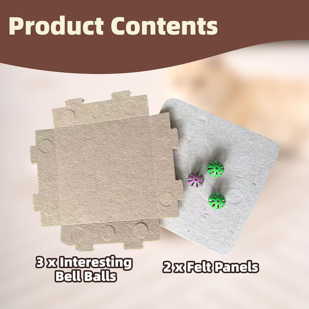 Interactive Cat Toy Puzzle Toys for Indoor Cats Felt Maze Box Kittern Toys Pet Cat Games Self Play Fun Exercise Hide Seek Moving Cat Toy for Bored Cats Encourages Hunting Instincts