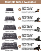 Dog Bed, Washable Cozy Plush Dog Crate Beds, Soft Comfy Kennel Pad Anti Slip Pet Sleeping Mat for Large, Jumbo, Medium, Small Dogs Breeds (35.0 L x 22.0 W x 1.5 Th Inches, Dark Grey)